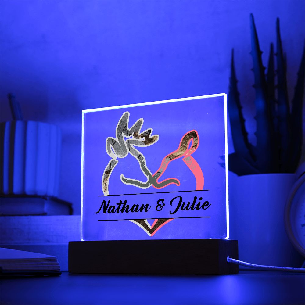 Buck Doe Personnalisable Plaque Acrylique - 100
