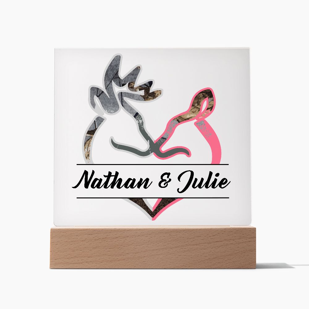 Buck Doe Personnalisable Plaque Acrylique - 100