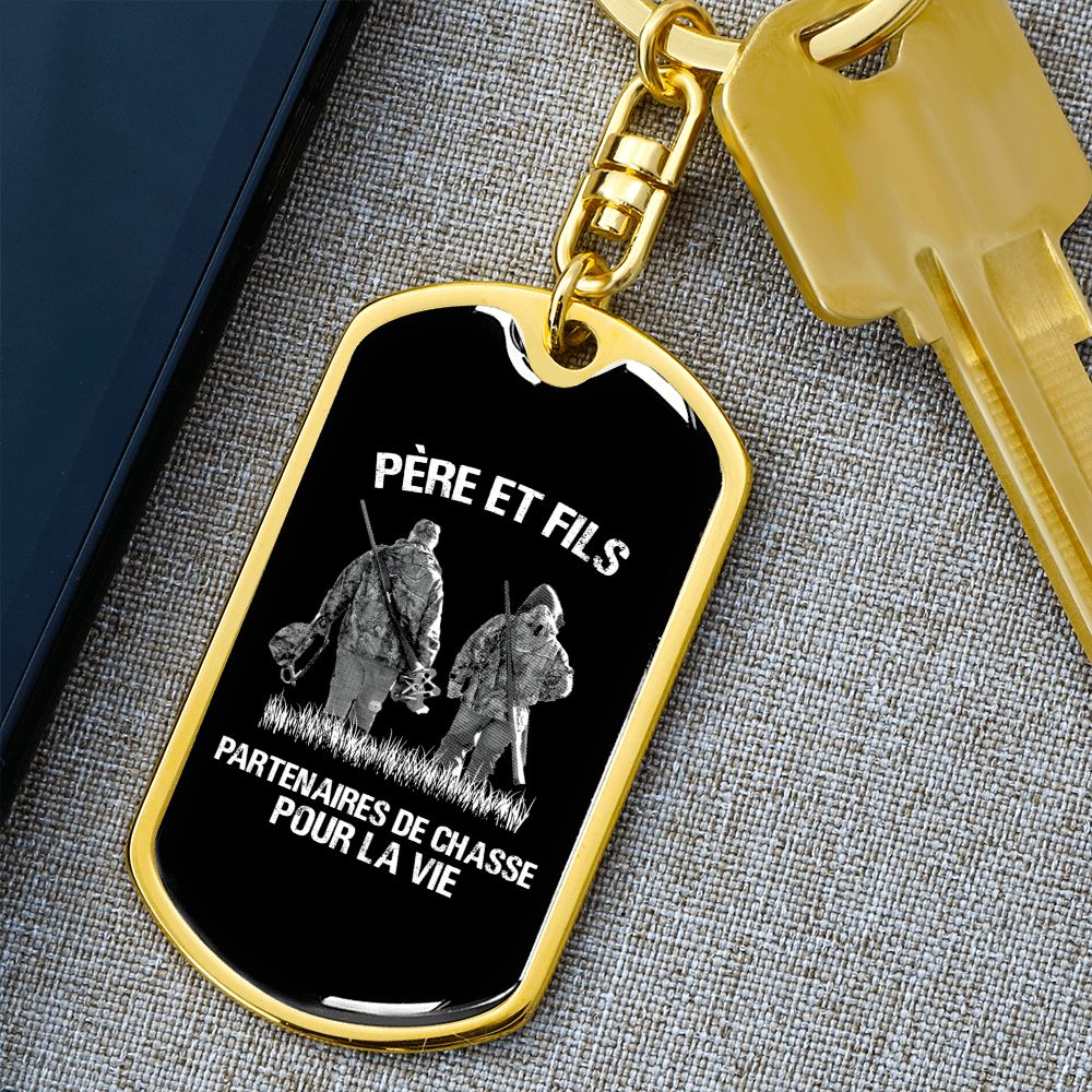Père Fils Partenaires De Chasse Portes-Clés