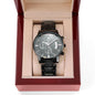 Montre Noir Gravure Papa Chasseur