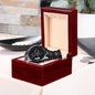 Montre Noir Gravure Papa Chasseur