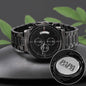 Montre Noir Gravure Papa Chasseur