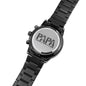 Montre Noir Gravure Papa Chasseur