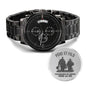 Père Et Fils Montre Gravure