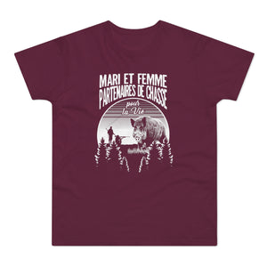 Mari Et Femme Partenaires De Chasse Sanglier T-Shirt