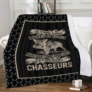 Les Meilleurs Deviennent Chasseurs Couverture Plaid Premium