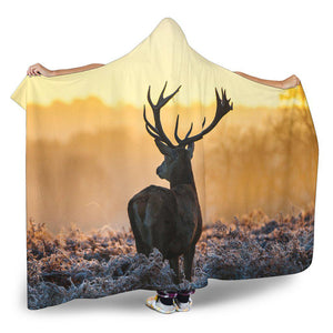 Cerf Magnifique Couverture / Plaid À Capuche