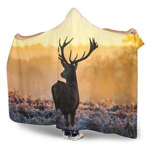 Cerf Magnifique Couverture / Plaid À Capuche