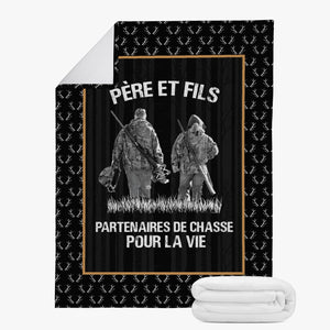 Père Fils Partenaires De Chasse Couverture Plaid Premium