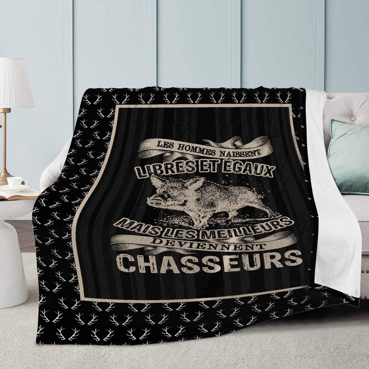 Les Meilleurs Deviennent Chasseurs Couverture Plaid Premium