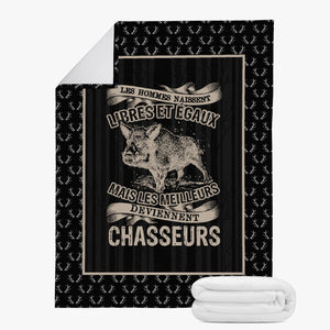 Les Meilleurs Deviennent Chasseurs Couverture Plaid Premium