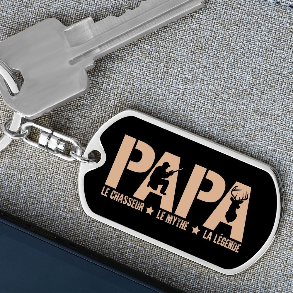 Cadeau Pour Papa Chasseur Porte-Clés Premium