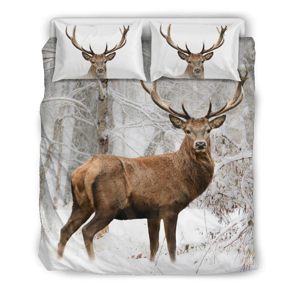 Cerf Neige Housse De Couette