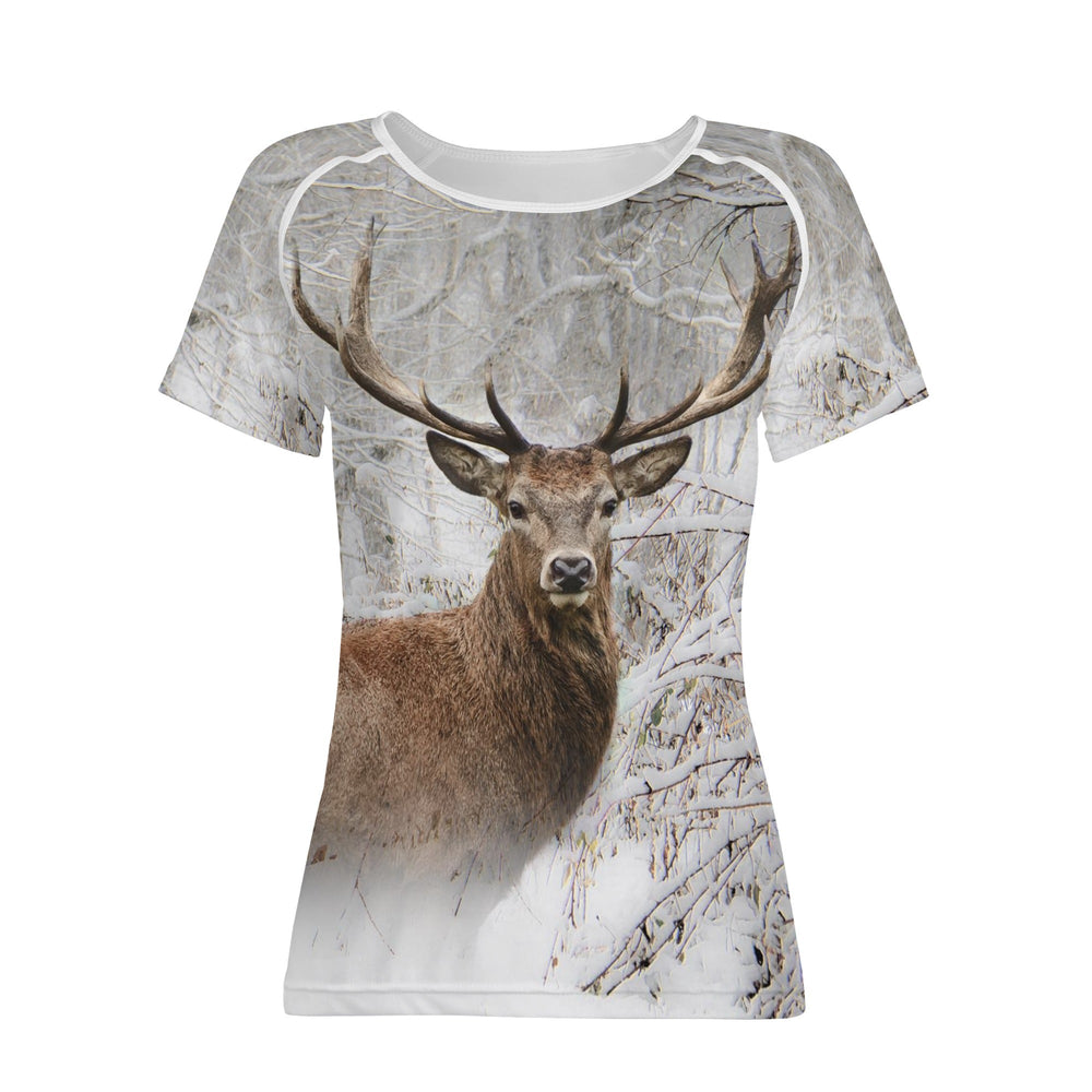 Cerf Neige T-shirt Femme 3D