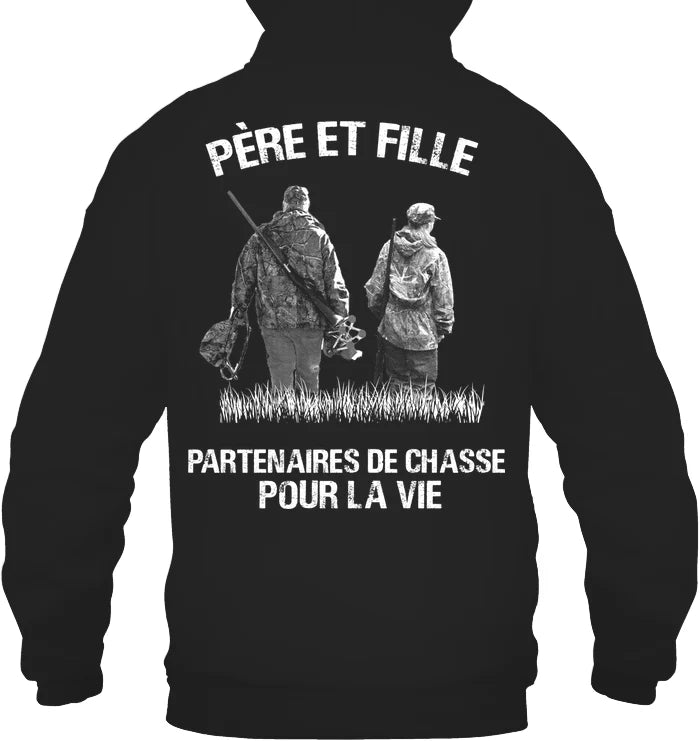 Père Fille Partenaires De Chasse Sweat Capuche