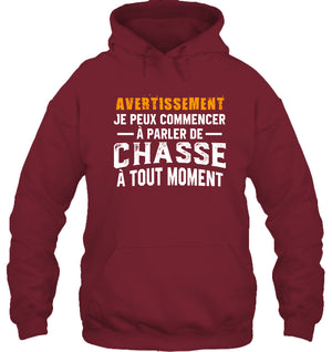 Avertissement Chasse Sweat Capuche