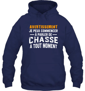 Avertissement Chasse Sweat Capuche