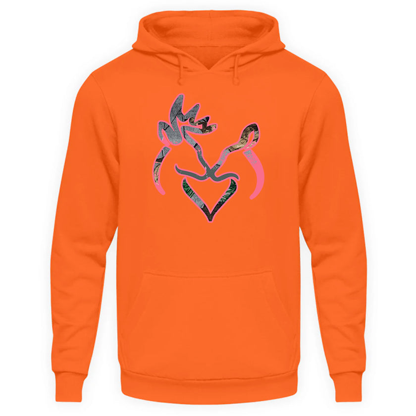 Buck Doe Sweat Capuche Orange Fluo