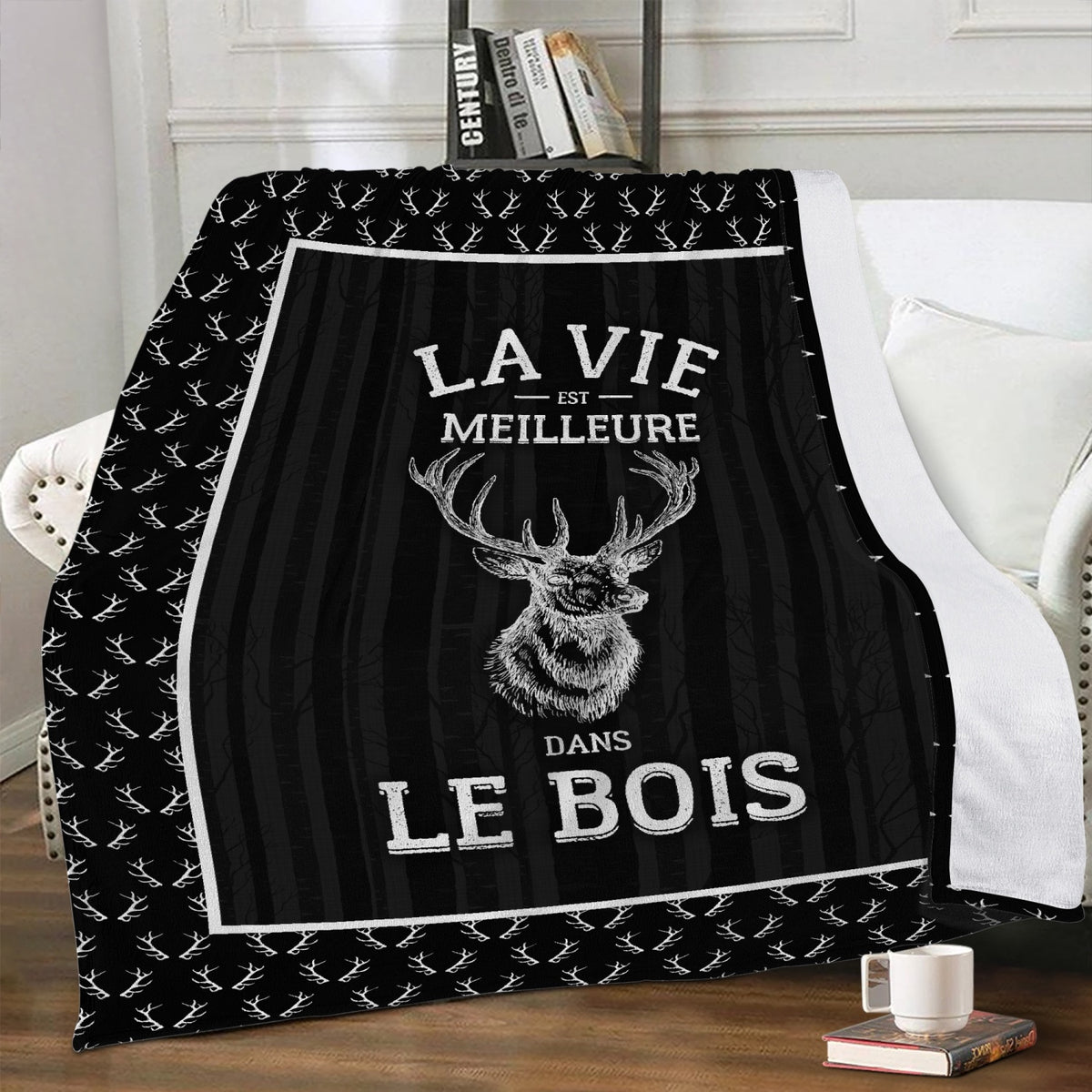 La Vie Est Meilleure Dans Le Bois Couverture Plaid Premium