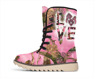 Love Buck Doe Pink Camo Bottes