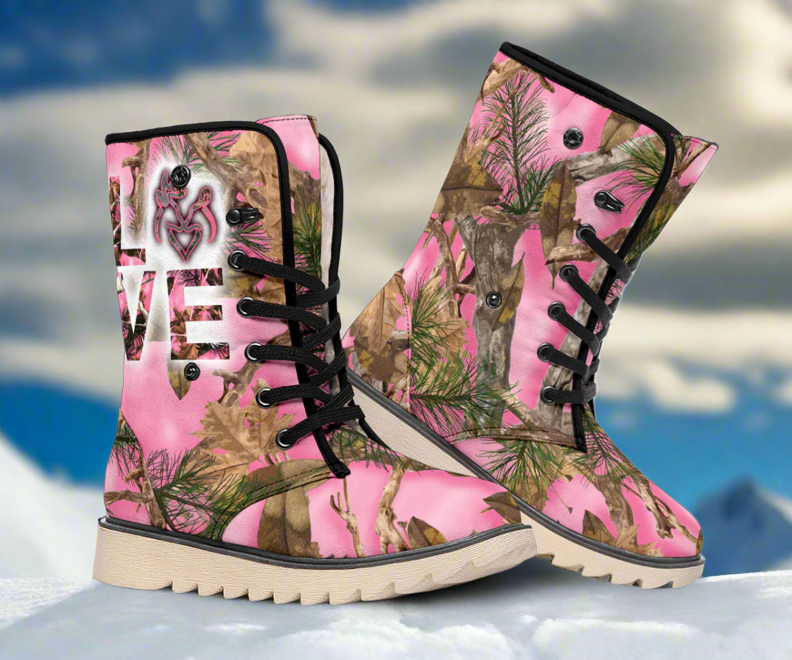 Love Buck Doe Pink Camo Bottes