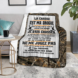 La Chasse Est Ma Drogue Couverture Plaid Premium