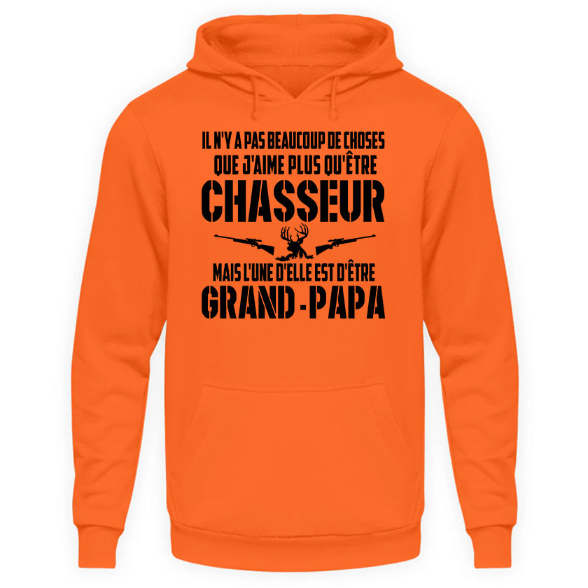 Chasseur Grand-Papa Sweat Capuche Orange Fluo