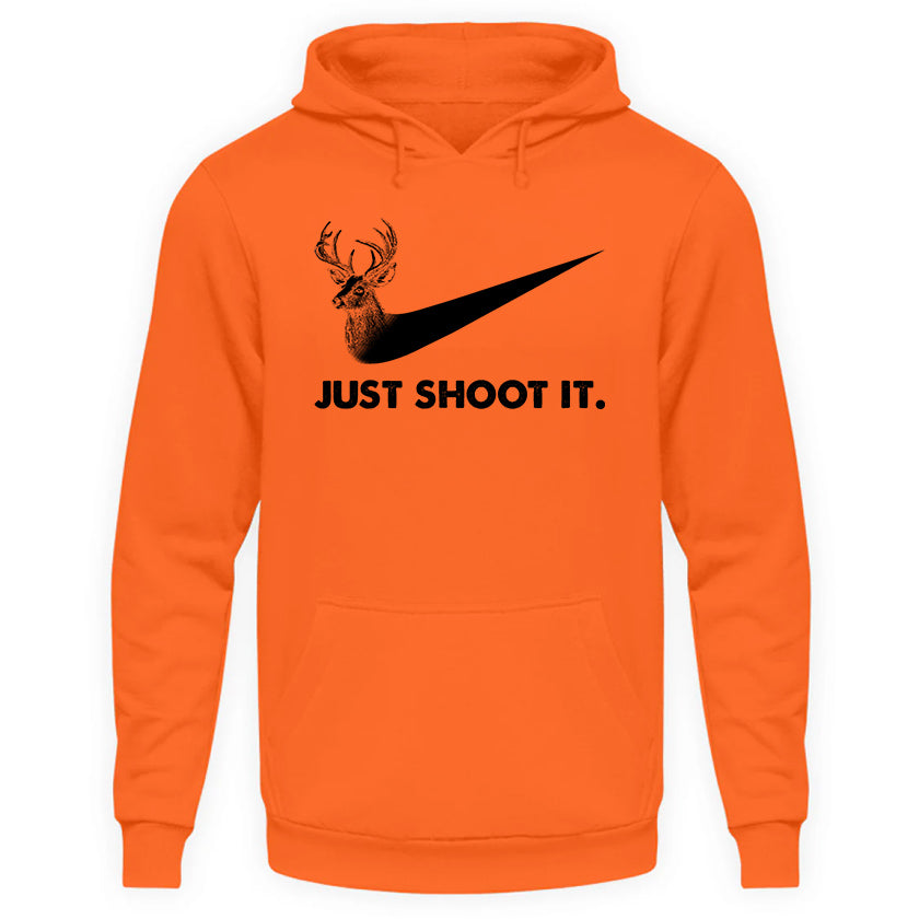 Just Shoot It Cerf Sweat Capuche Orange Fluo