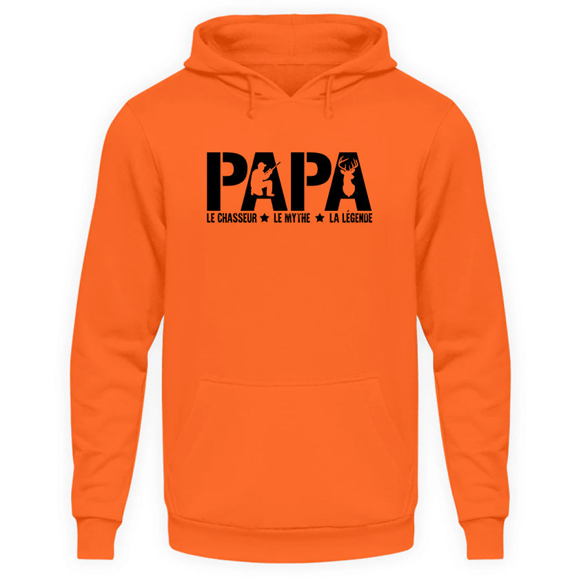 Papa Légende Chasse Sweat Capuche Orange Fluo