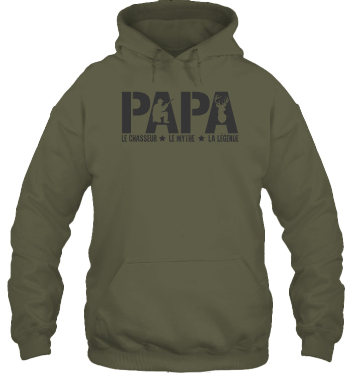 Papa Légende Chasseur Sweat Capuche