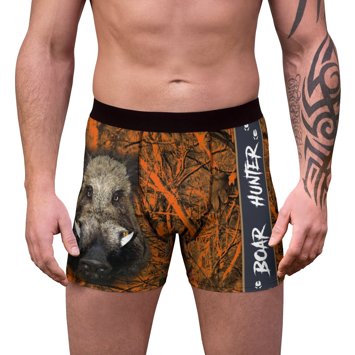 Boar Hunter Camo Orange Boxer