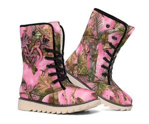 Buck Doe Camo Rose Bottes Polaires Femme