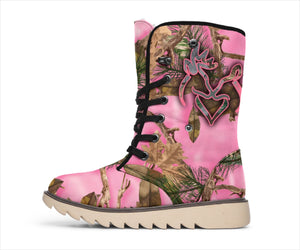 Buck Doe Camo Rose Bottes Polaires Femme