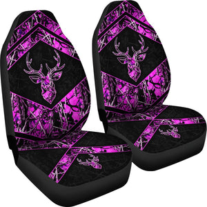 Cerf Camo Rose Stripes Housses de Siege D'auto (x2)