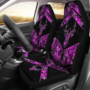 Cerf Camo Rose Stripes Housses de Siege D'auto (x2)